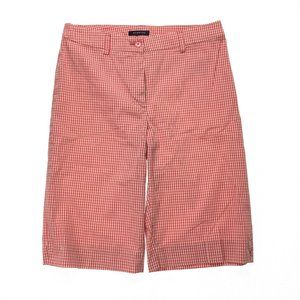 Jones New York Womens Red Gingham Bermuda Shorts